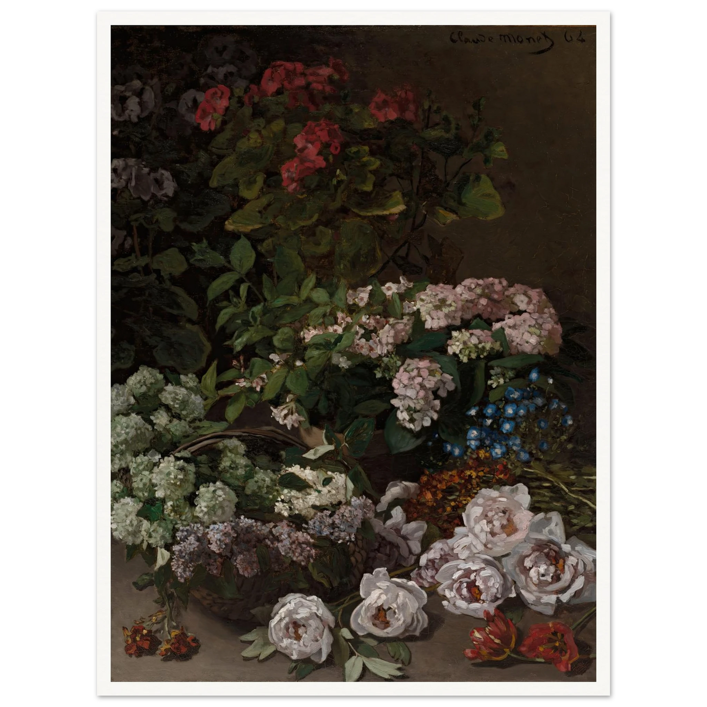 Spring Flowers (1864) Art Print | Claude Monet-Quipham Collections