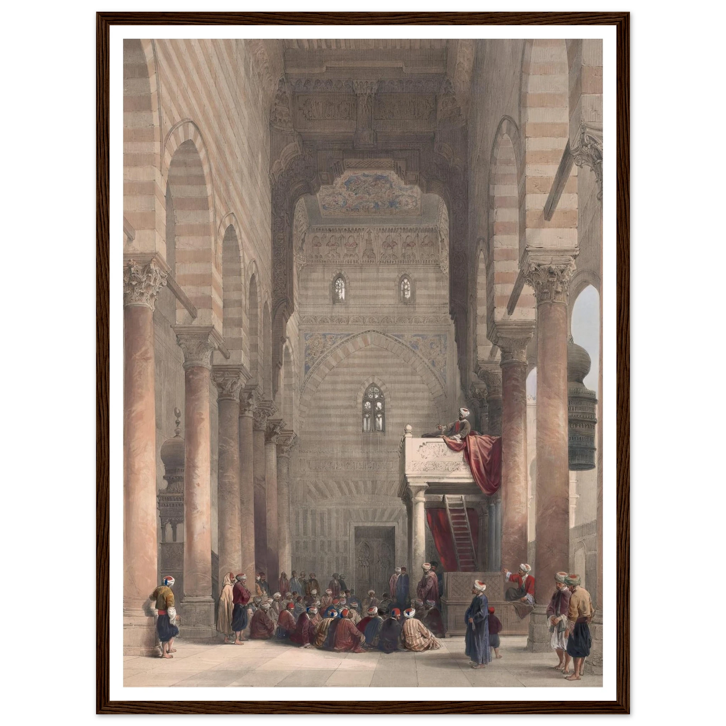 Interior of the mosque of the Metwalys [Metwalis]. (1846-1849) Art Print | David Roberts-Quipham Collections