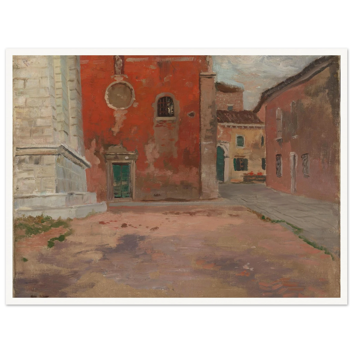 Red Church Wall in Venice (1894) Art Print | Frits Thaulow-Quipham Collections