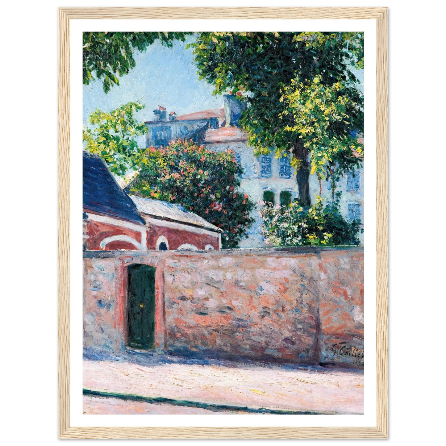 Maisons À Argenteuil (1883) Art Print | Gustave Caillebotte-Quipham Collections