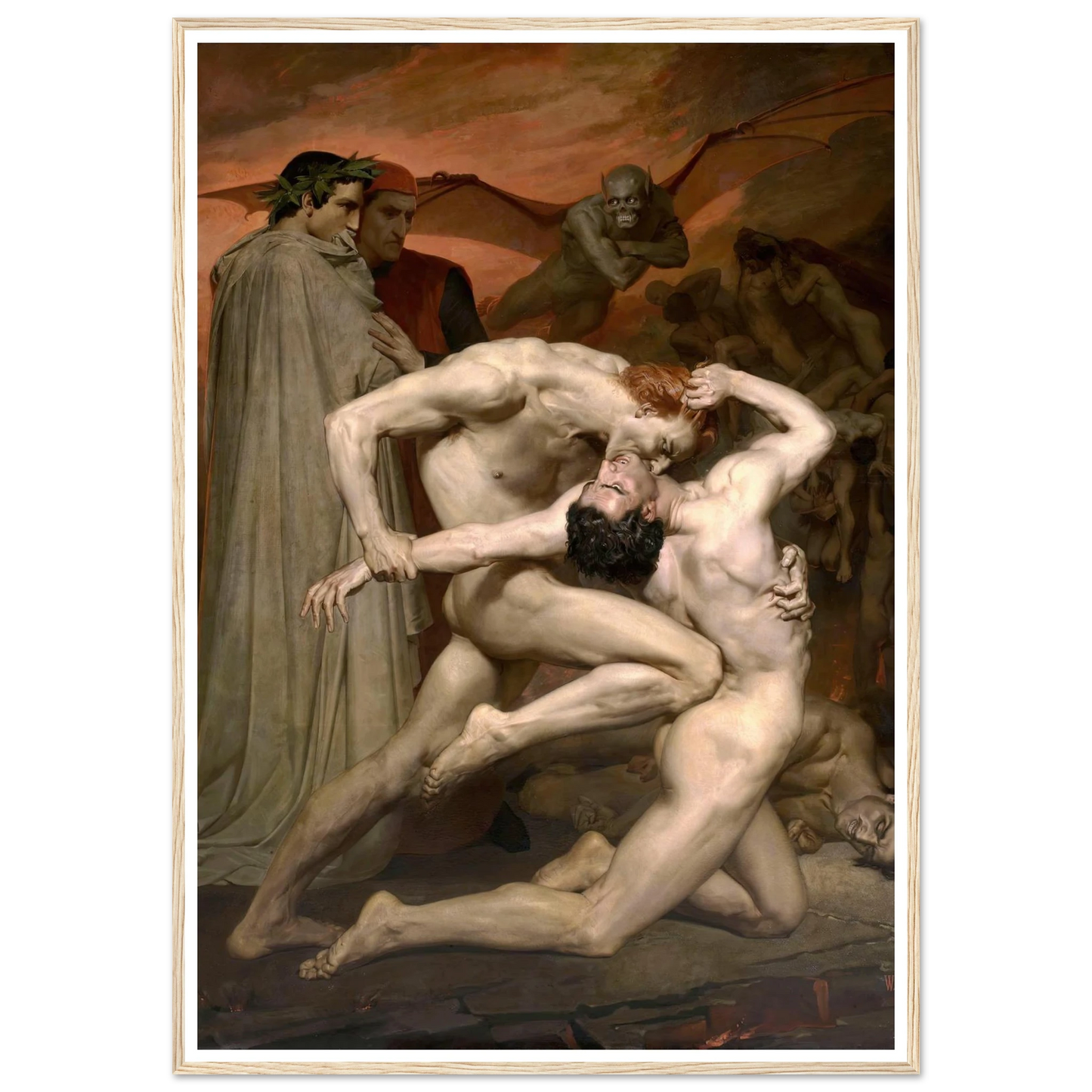 Dante and Virgil in Hell (1850) Art Print | William Bouguereau-Quipham Collections