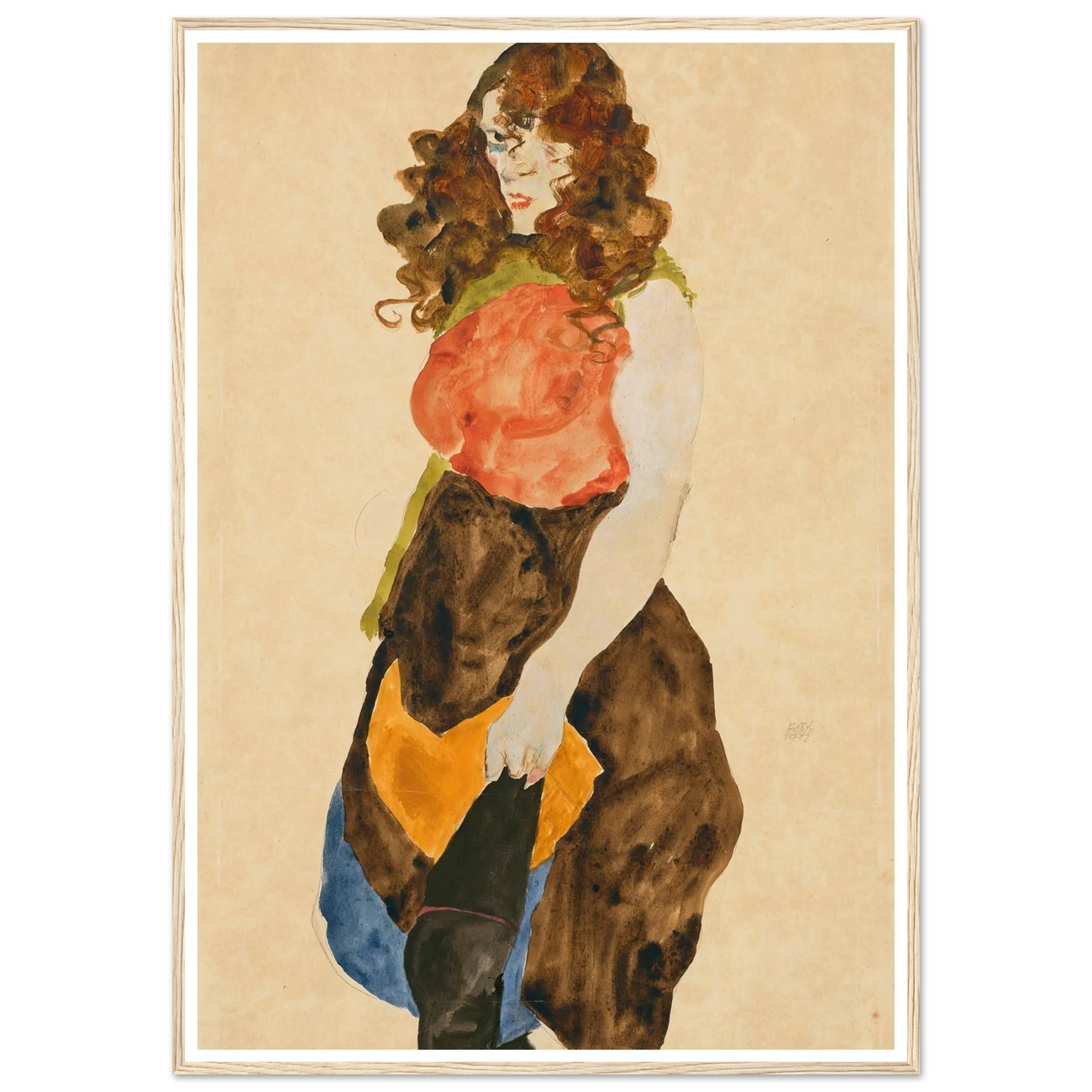 Stehende Frau (Dirne) (1912) Art Print | Egon Schiele-Quipham Collections