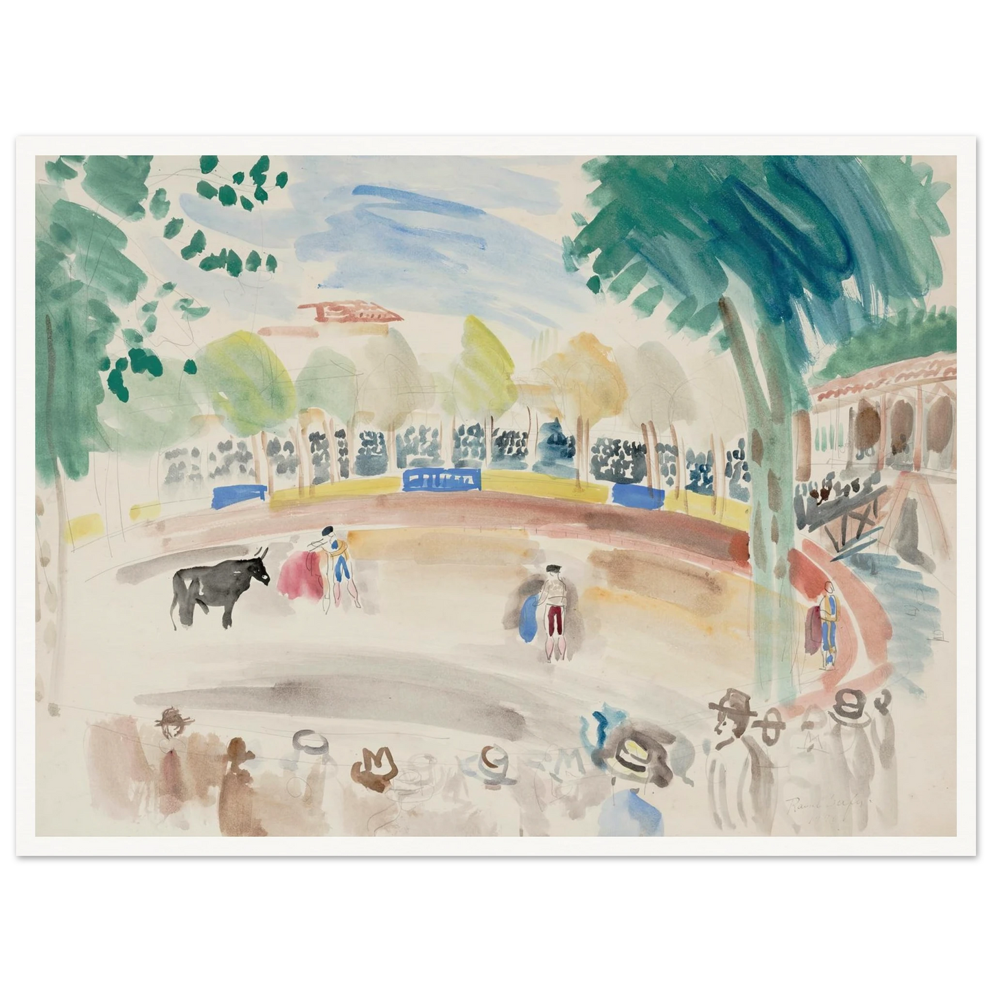 La corrida (1920) Art Print | Raoul Dufy-Quipham Collections