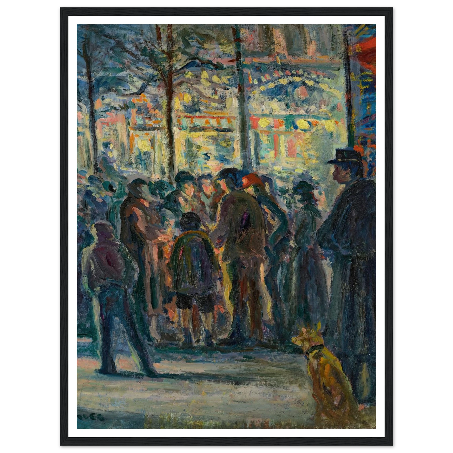 Scène de rue en hiver (circa 1915) Art Print | Maximilien Luce-Quipham Collections