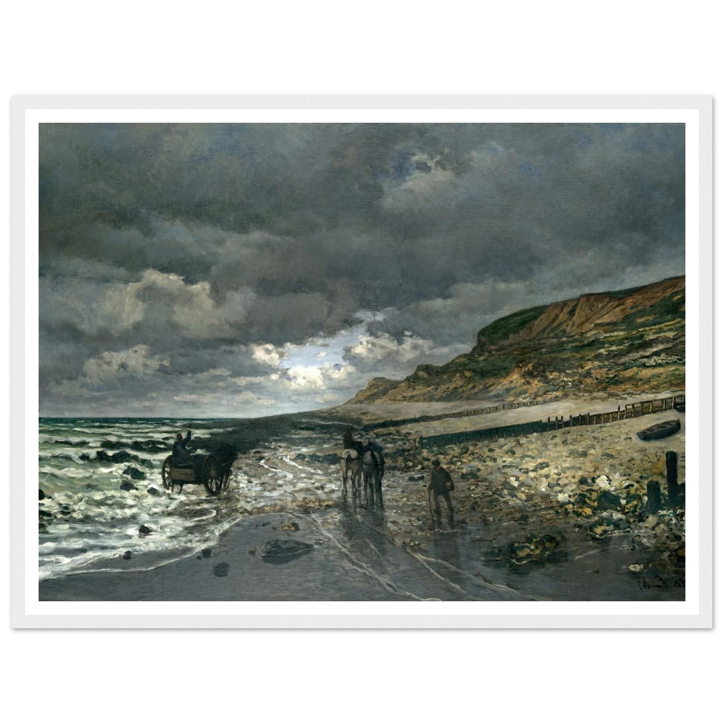 La Pointe de la Hève at Low Tide (1865) Art Print | Claude Monet-Quipham Collections