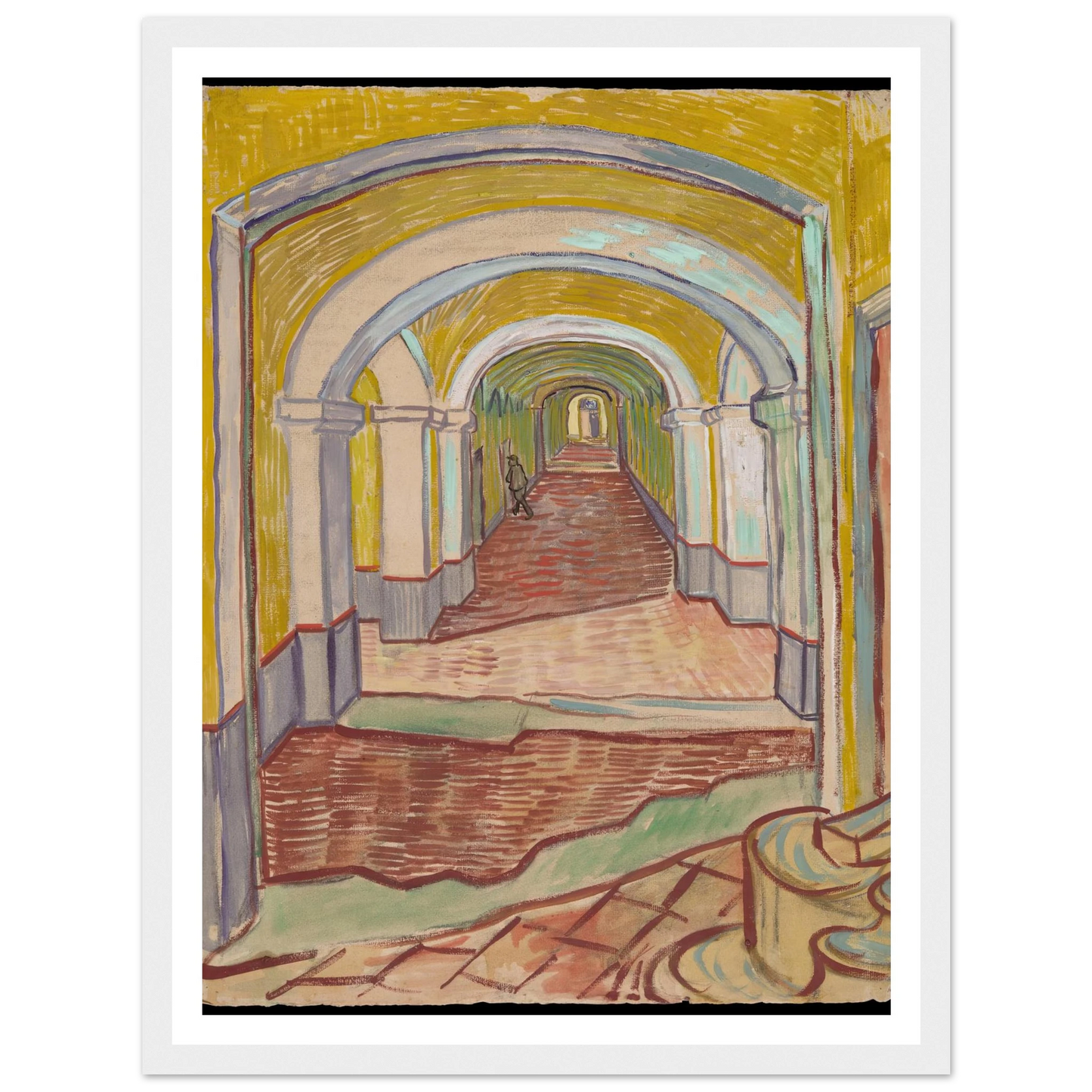 Corridor in the Asylum (1889) Art Print | Vincent van Gogh-Quipham Collections