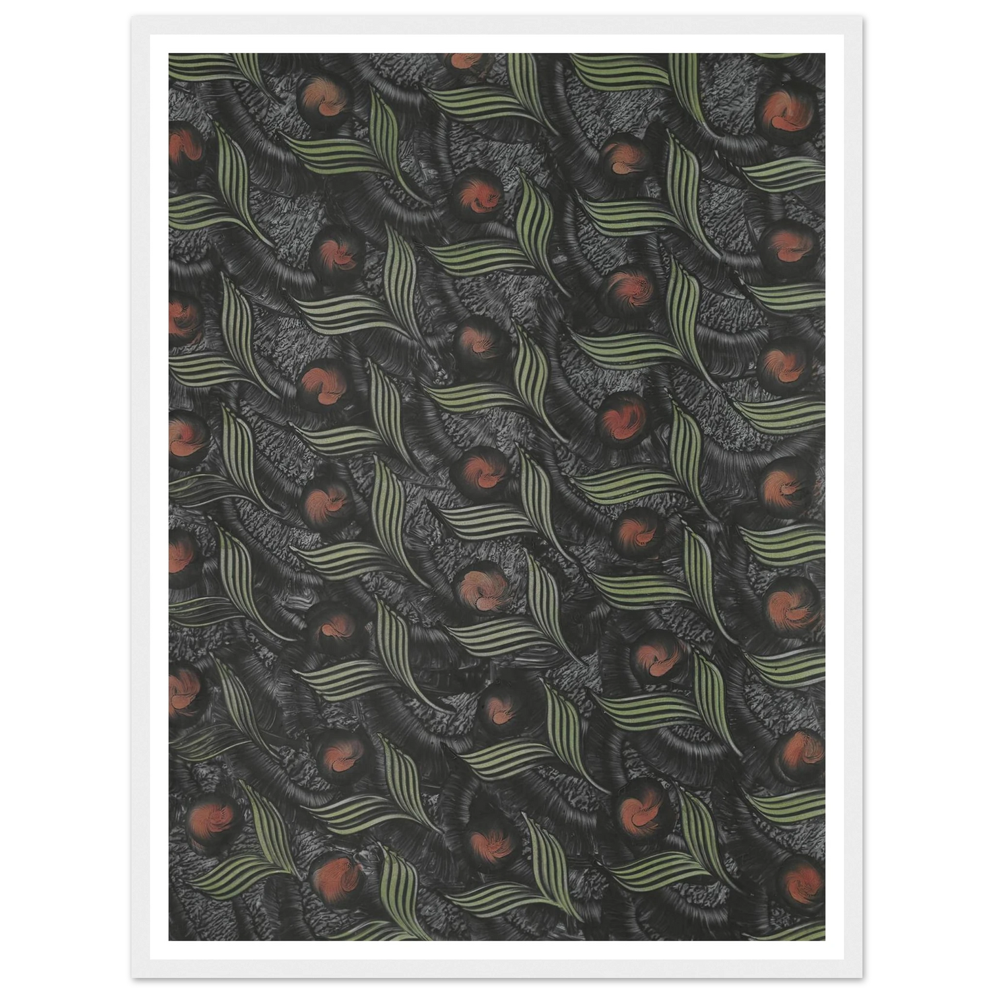 Kleisterpapier (mit Pfauenfedermotiven) (1890 - 1910) Art Print | Anker Kyster-Quipham Collections