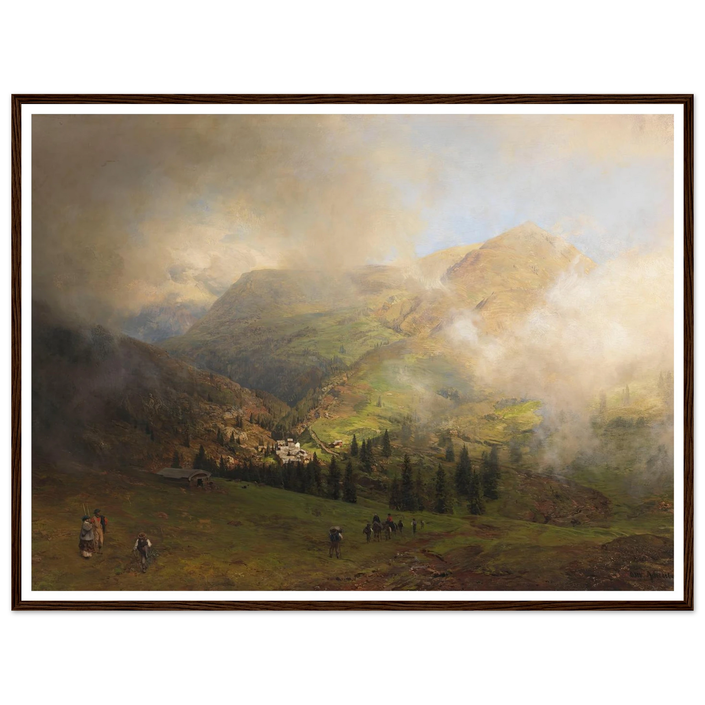 Blick auf die Rigi (1864) Art Print | Oswald Achenbach-Quipham Collections