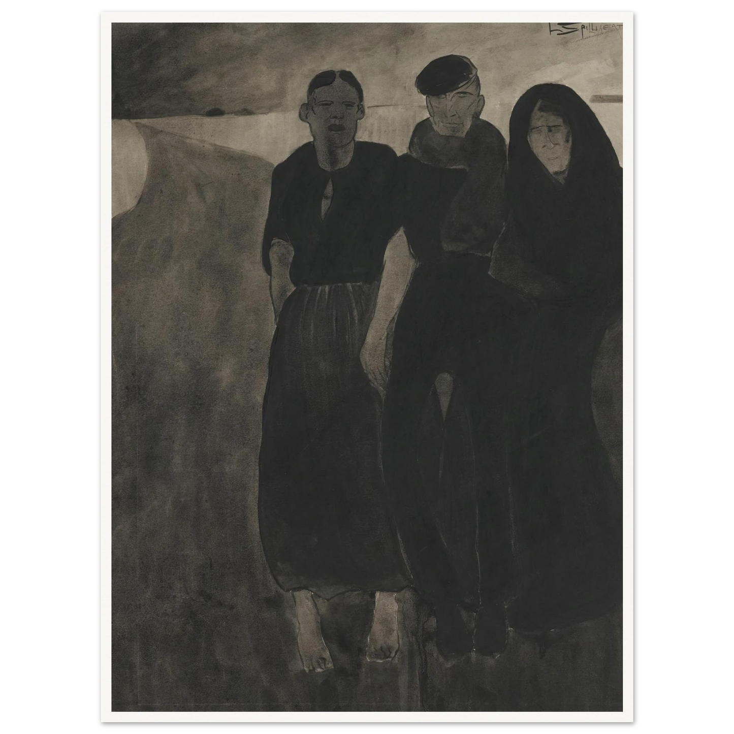 Fishermen And Women Art Print | Leon Spilliaert-Quipham Collections