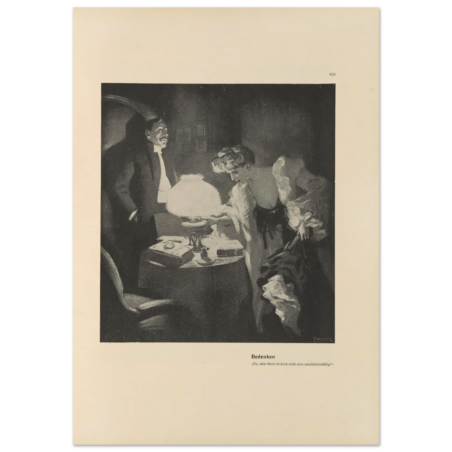 Bedenken (1908) Art Print | Ferdinand Freiherr von Reznicek-Quipham Collections
