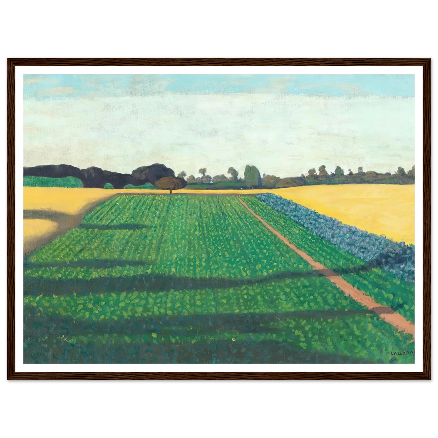The Fields, Plateau Of Red Cross (1914) Art Print | Felix Vallotton-Quipham Collections