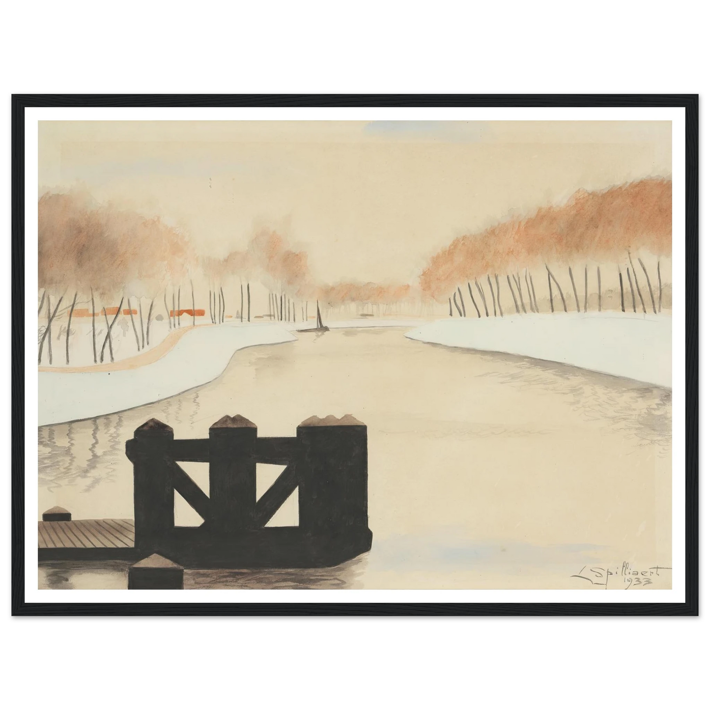 De Keignaertkreek in Zandvoorde (1933) Art Print | Leon Spilliaert-Quipham Collections