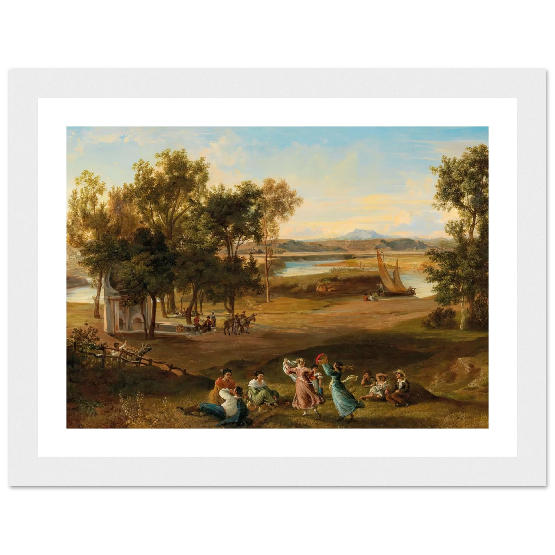 An idyllic southern landscape Art Print | Josef Hoffmann-Quipham Collections