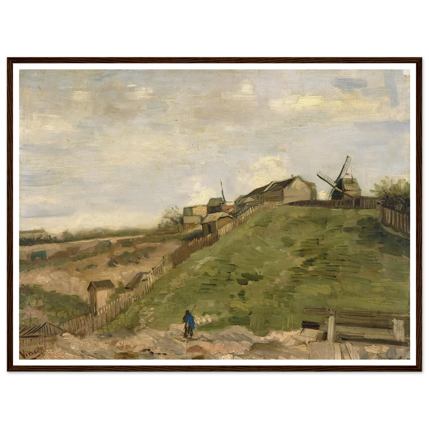 The hill of Montmartre with stone quarry (1886) Art Print | Vincent van Gogh-Quipham Collections
