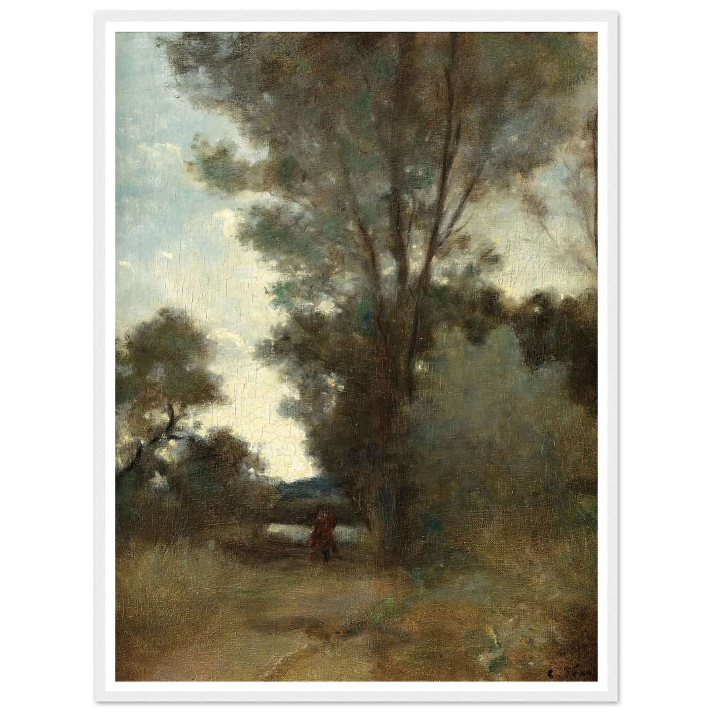 Cavalier À L’orée D’un Bois (circa 1859) Art Print | Camille Pissarro-Quipham Collections