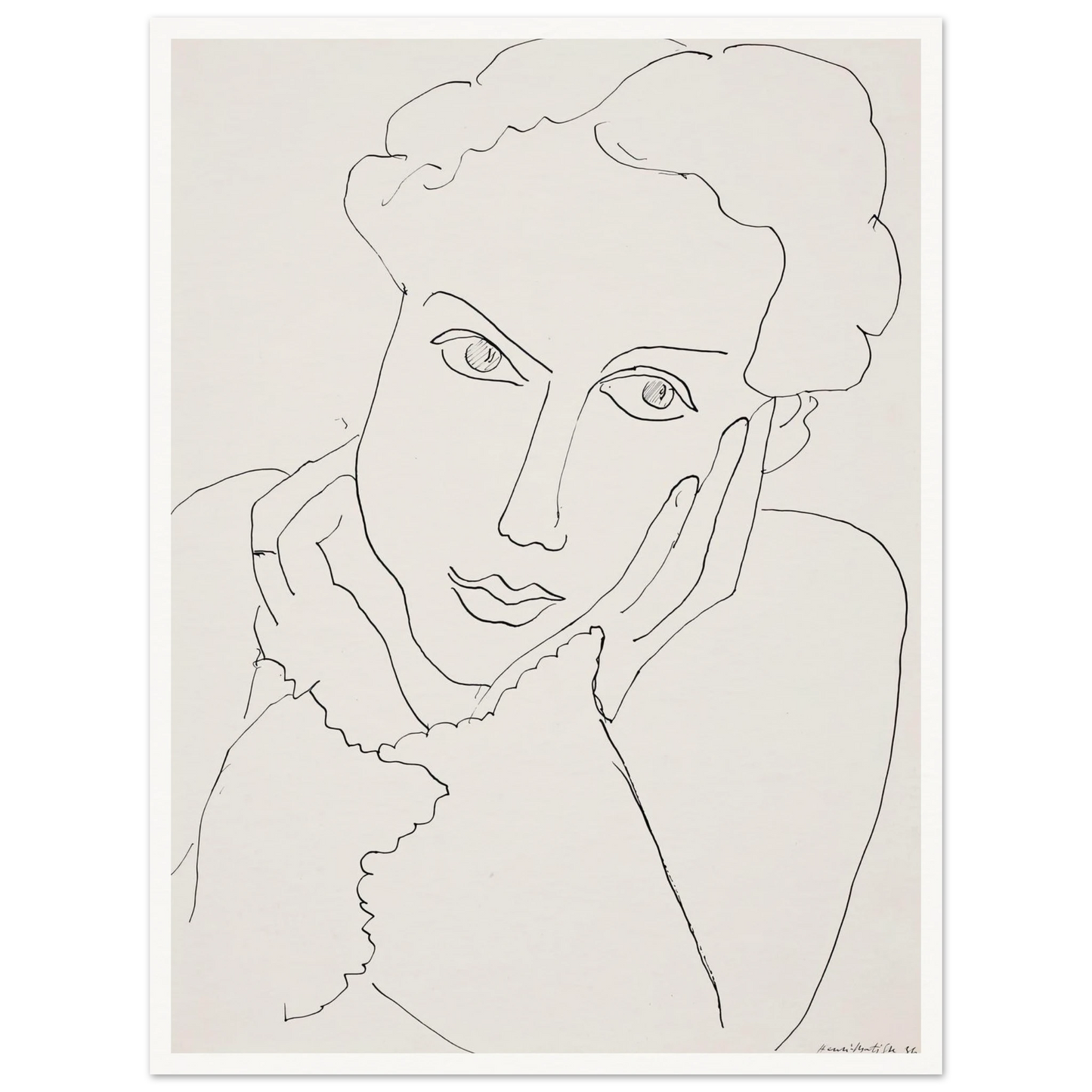 Femme pensive (1936) Art Print | Henri Matisse-Quipham Collections