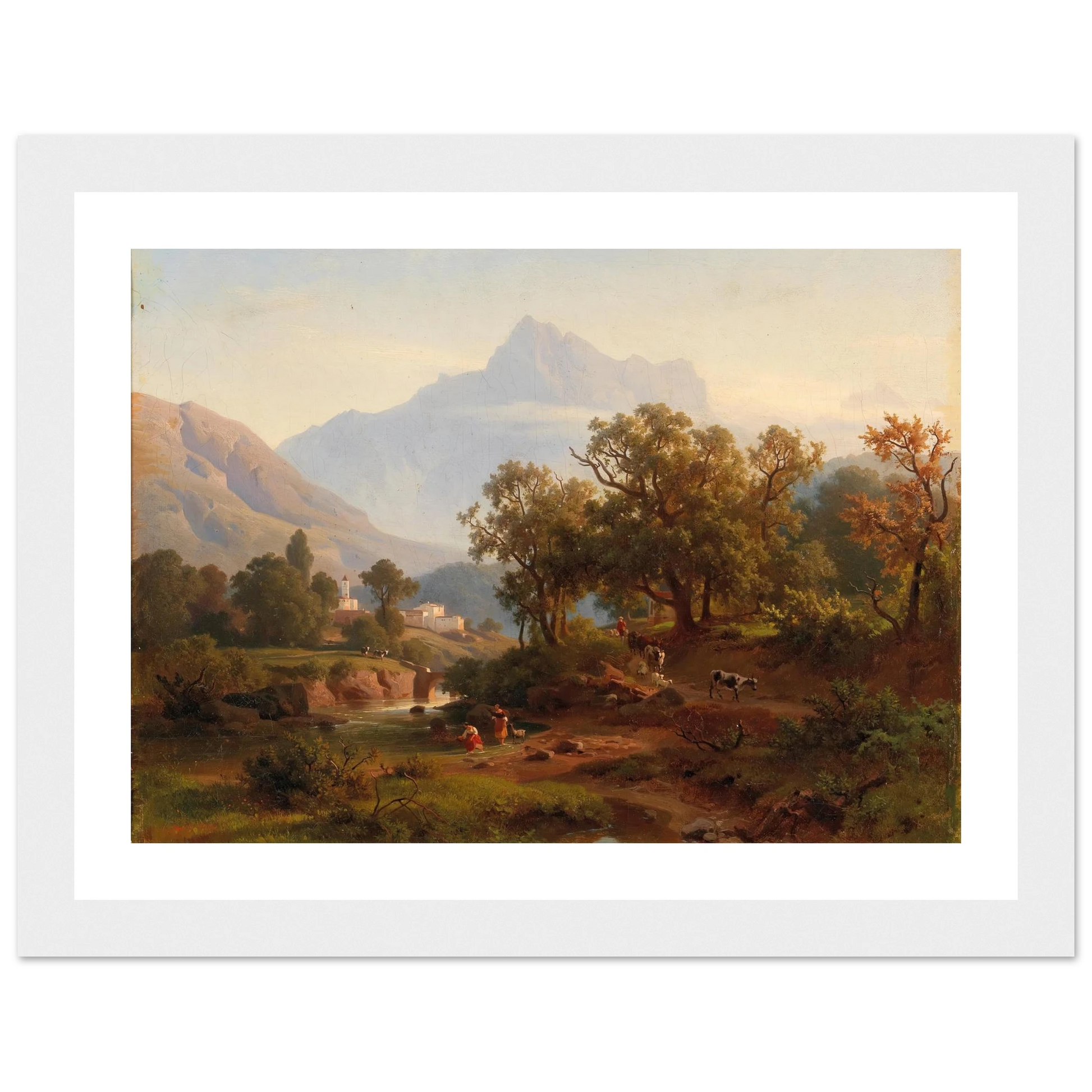 Region In South Tyrol–landscape In The Morning Light Art Print | August Behrendsen-Quipham Collections