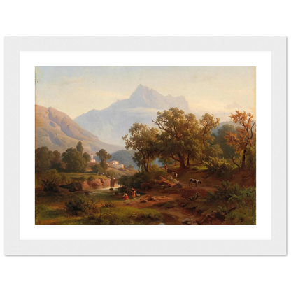 Region In South Tyrol–landscape In The Morning Light Art Print | August Behrendsen-Quipham Collections