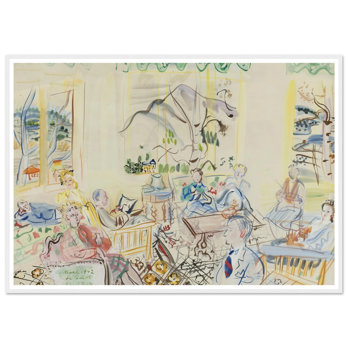 ‘Le Casot’ À vernet-les-bains, noel (1942) Art Print | Raoul Dufy-Quipham Collections