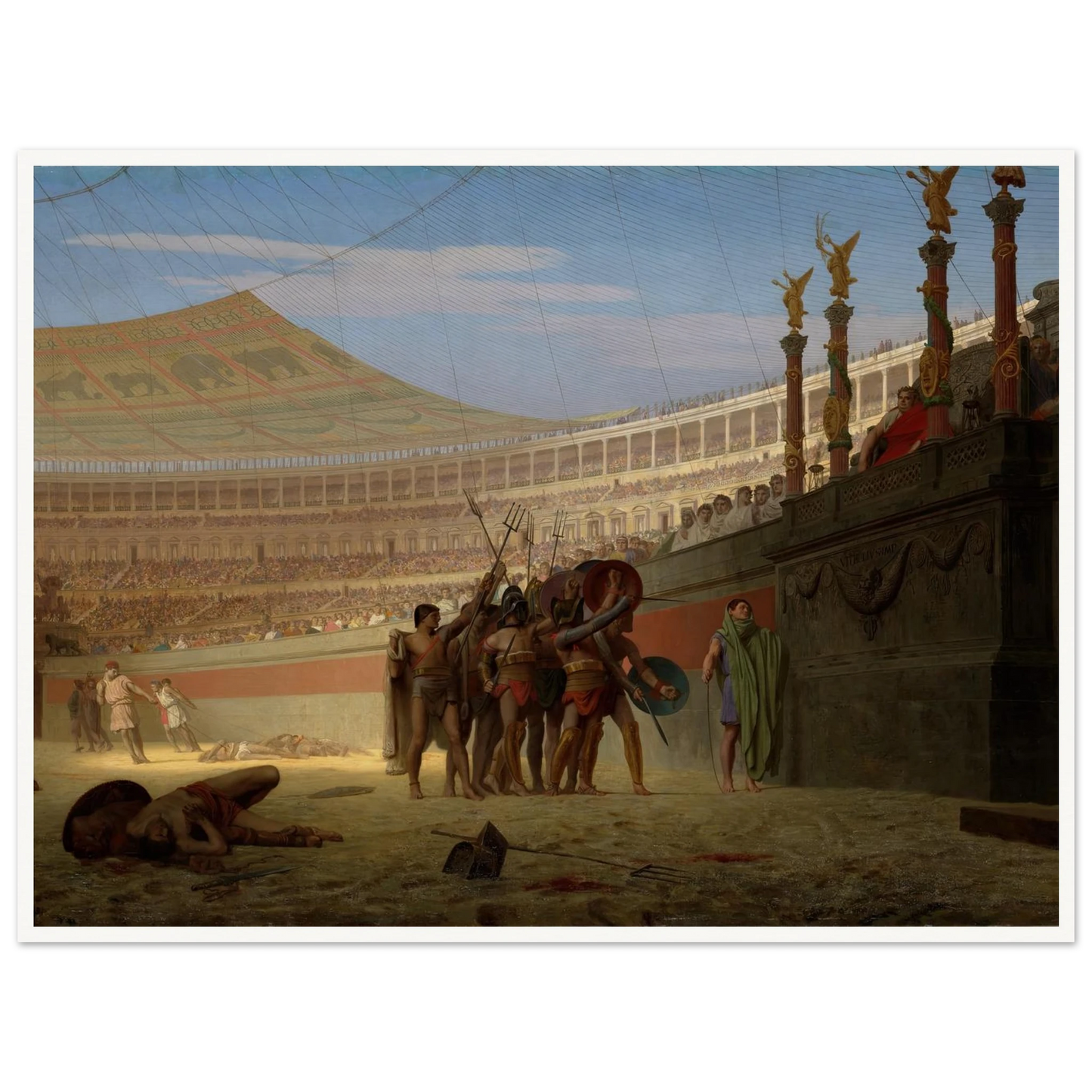 Ave Caesar! Morituri te salutant (Hail Caesar! We Who Are about to Die Salute You) (1859) Art Print | Jean Leon Gerome-Quipham Collections