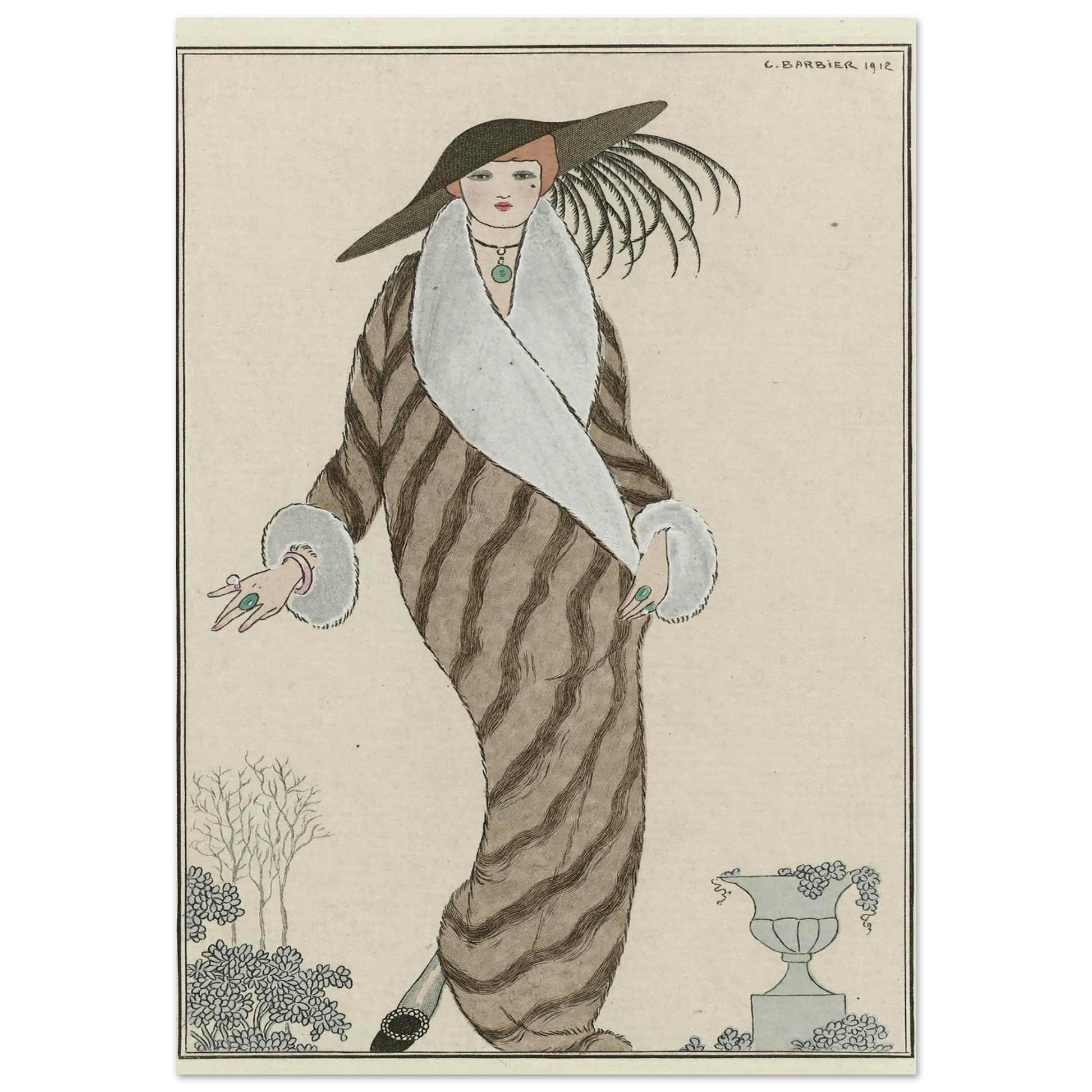 Manteau de Zibelin (1912) Art Print | George Barbier-Quipham Collections