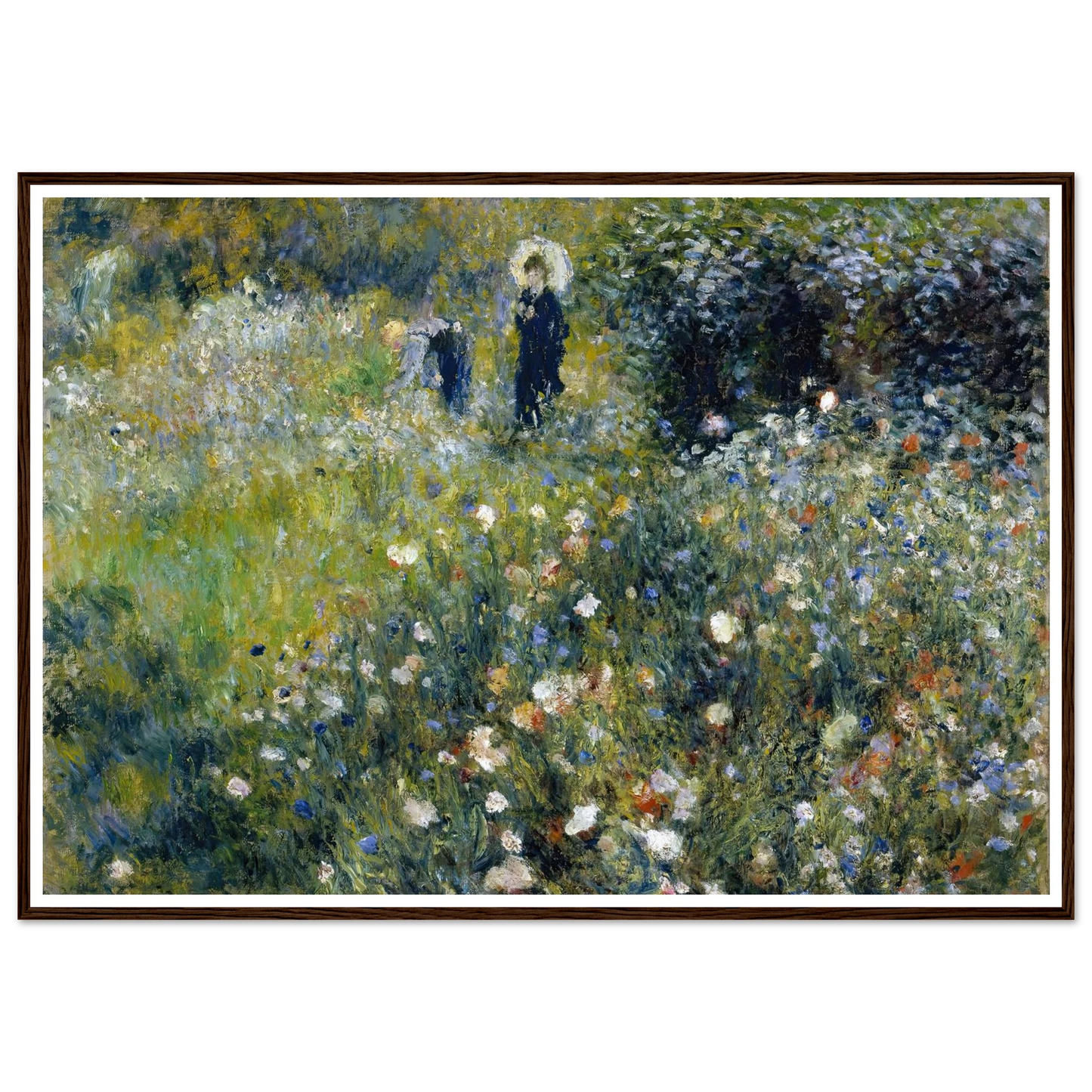 Woman with a Parasol in a Garden (1875) Art Print | Pierre Auguste Renoir-Quipham Collections