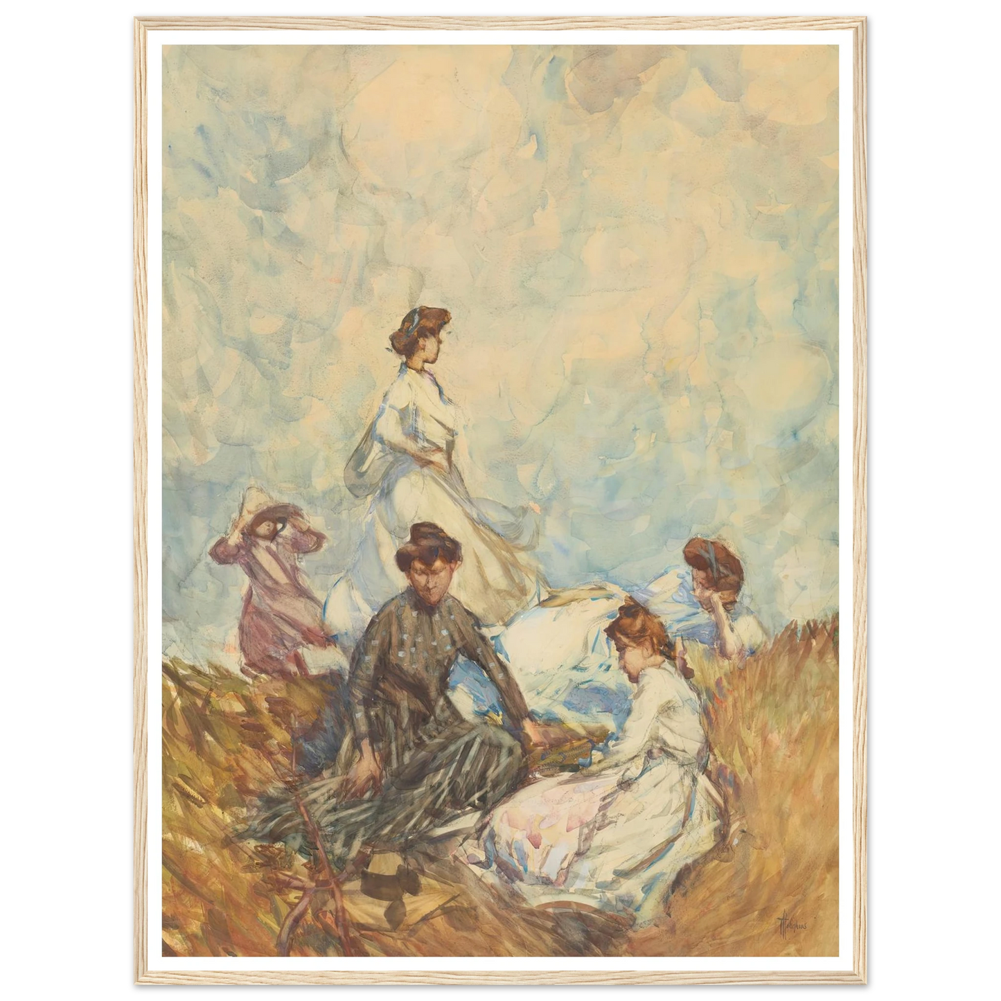 The hilltop (circa 1908) Art Print | Frances Hodgkins-Quipham Collections