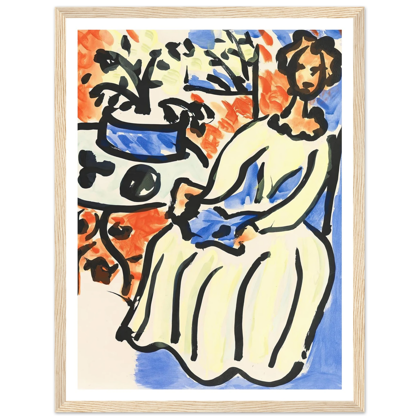 Marie-José en robe jaune (1950) Art Print | Henri Matisse-Quipham Collections