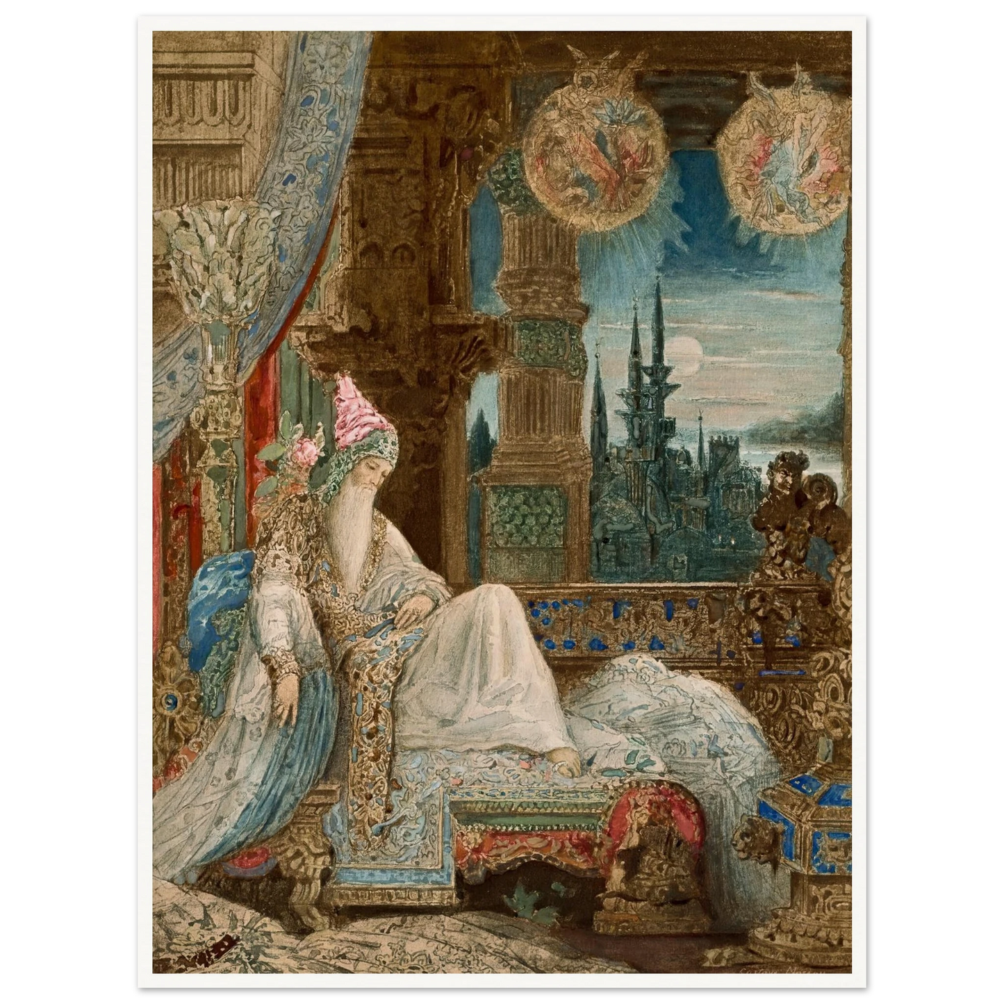 Le songe d’un habitant du Mogol (circa 1881) Art Print | Gustave Moreau-Quipham Collections