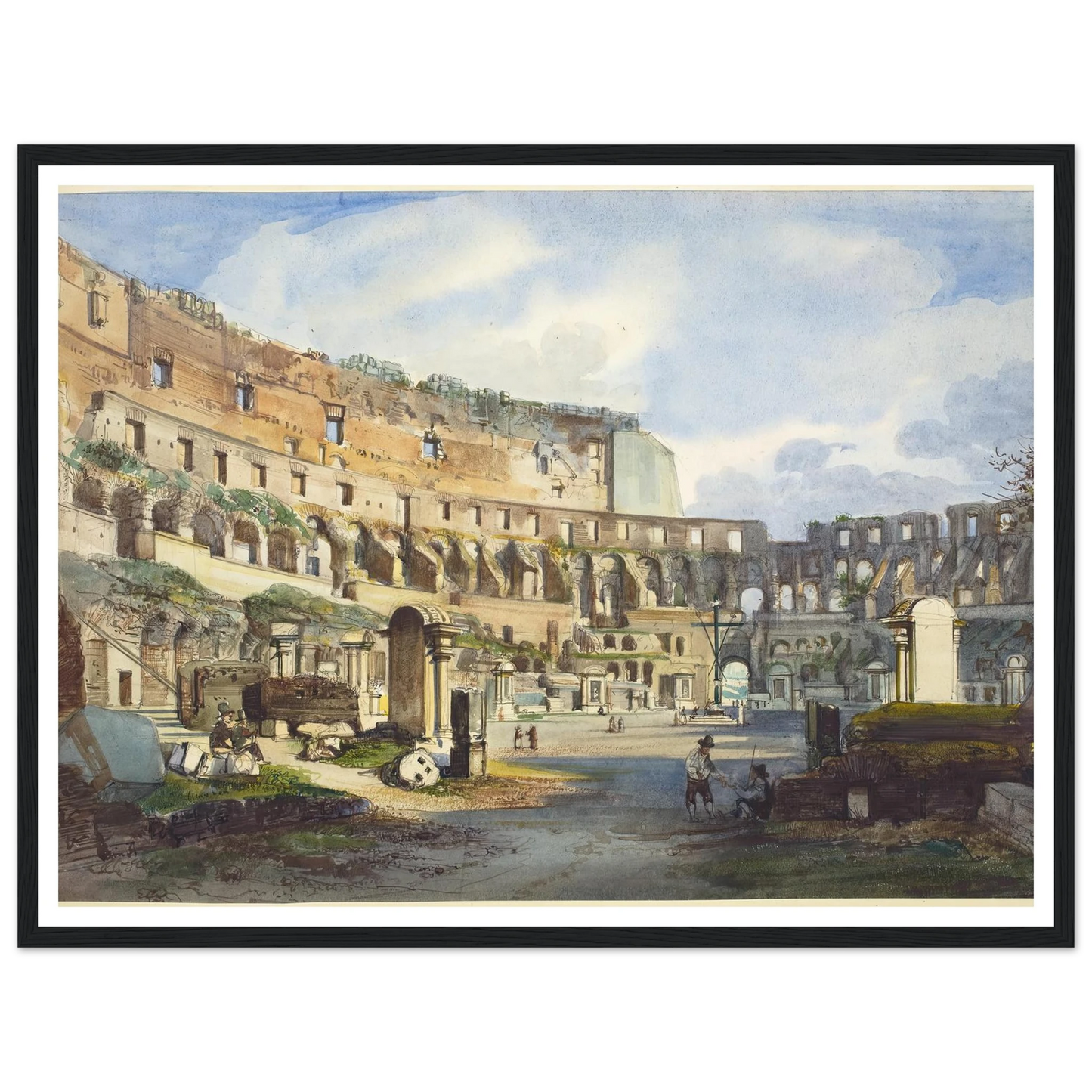 Interior of the Colosseum Art Print | Ippolito Caffi-Quipham Collections