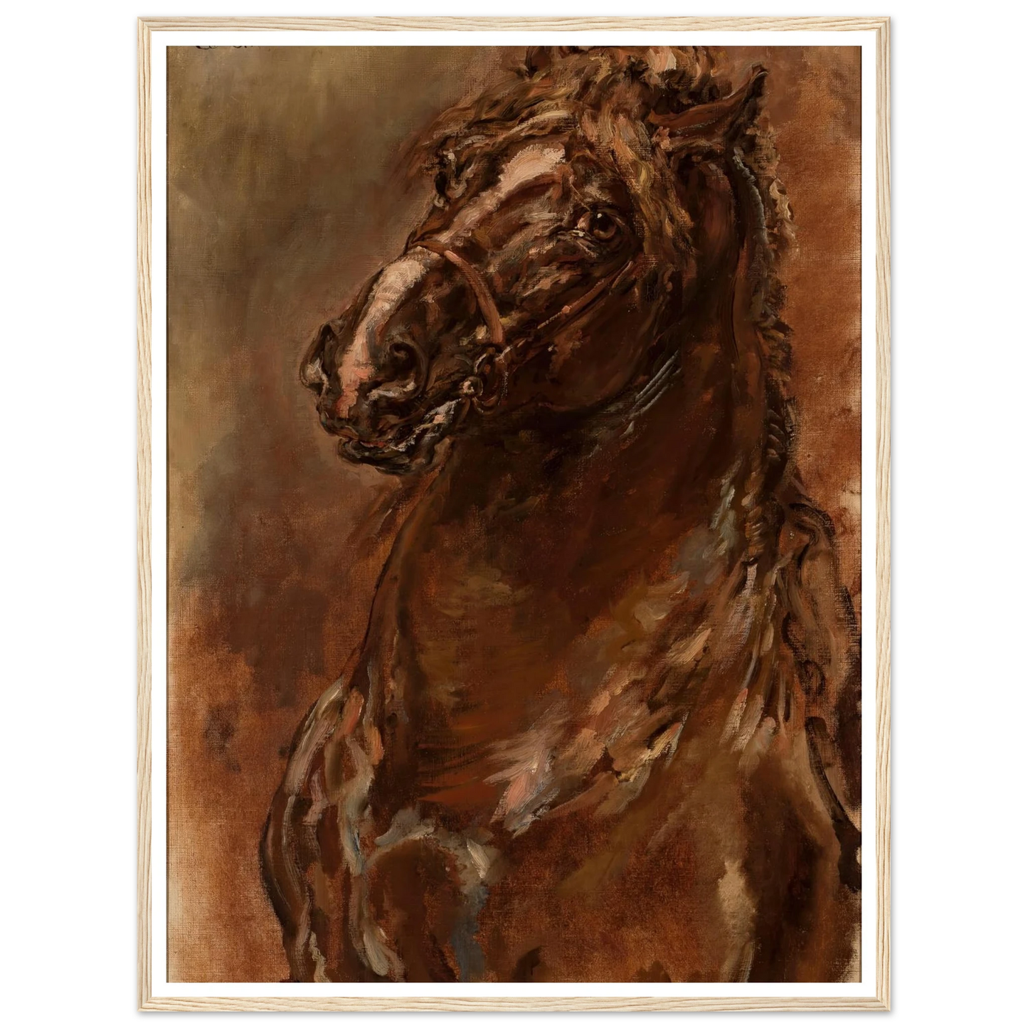 Study of horse’s head for “The Maid of Orléans” (1886) Art Print | Jan Matejko-Quipham Collections