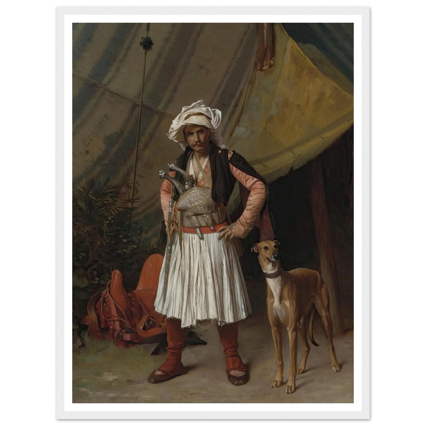 A Bashi-Bazouk And His Dog Art Print | Jean Leon Gerome-Quipham Collections