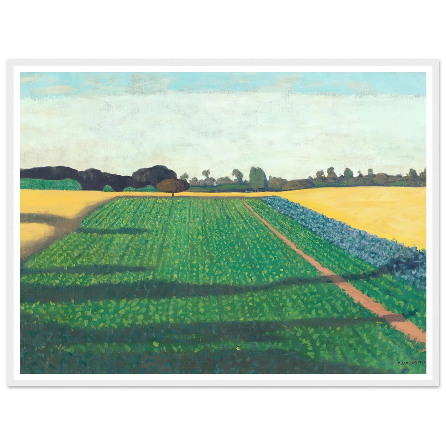 The Fields, Plateau Of Red Cross (1914) Art Print | Felix Vallotton-Quipham Collections
