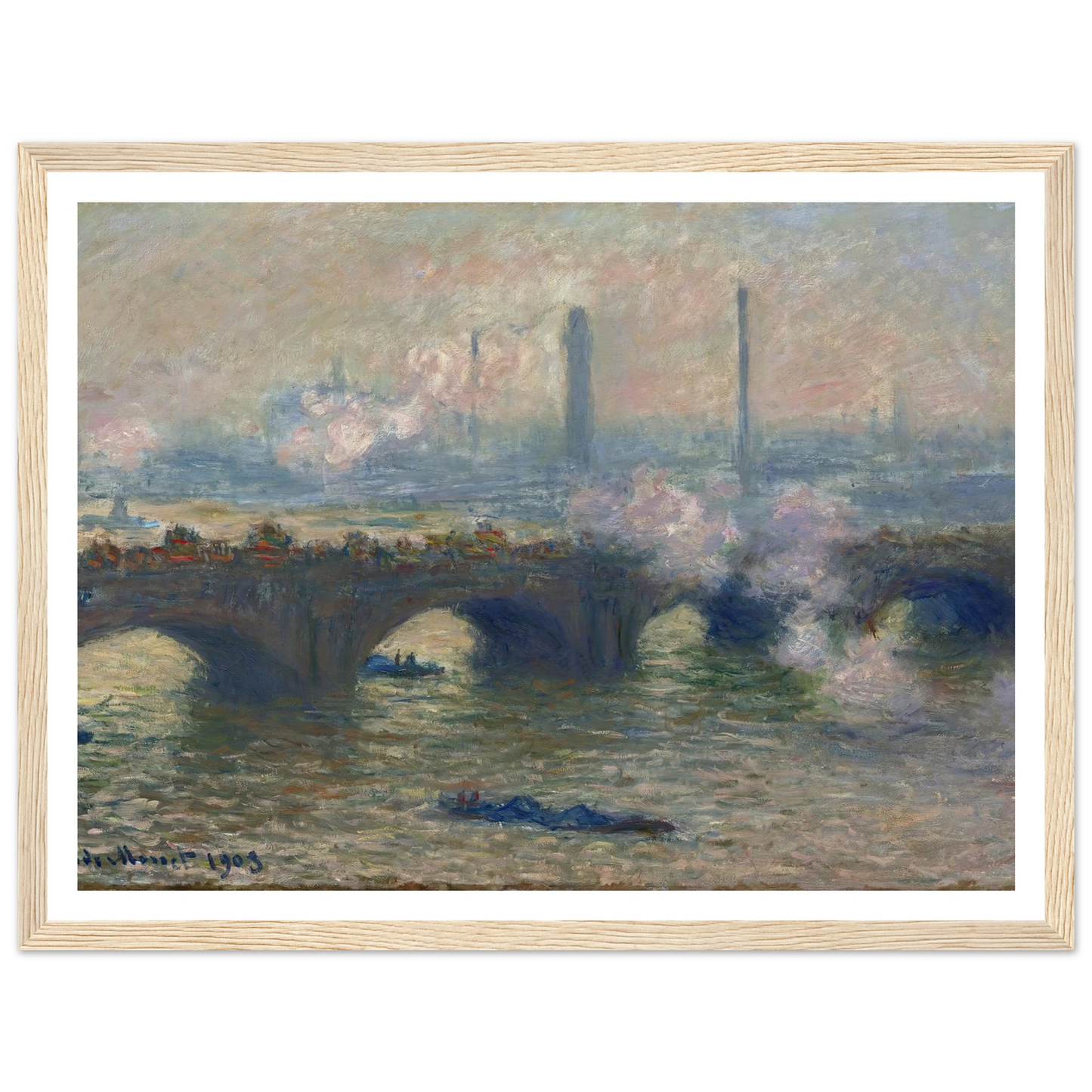Waterloo Bridge,Gray Day (1903) Art Print | Claude Monet-Quipham Collections