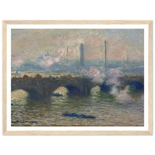 Waterloo Bridge,Gray Day (1903) Art Print | Claude Monet-Quipham Collections