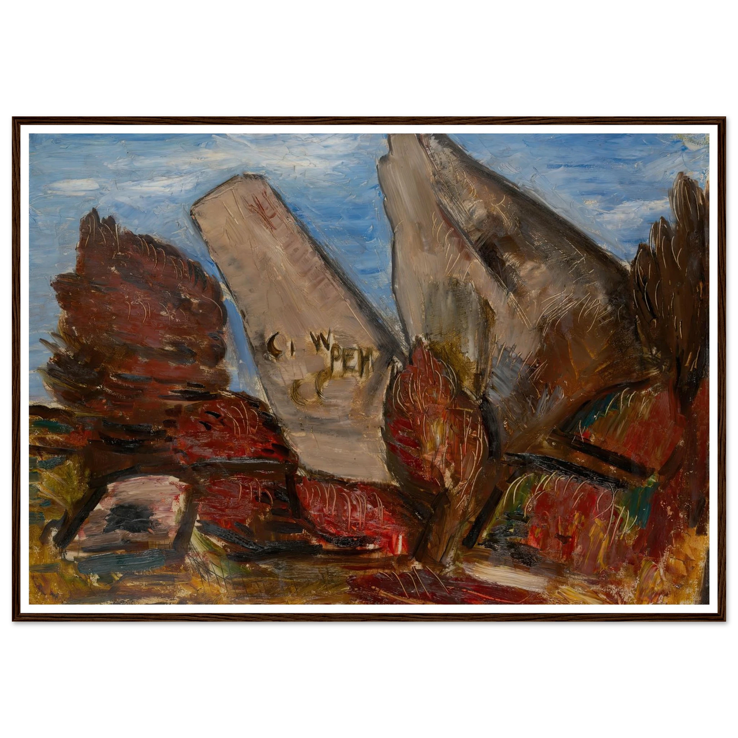 Whale’s Jaw, Dogtown Common, Cape Ann, Massachusetts (1934) Art Print | Marsden Hartley-Quipham Collections