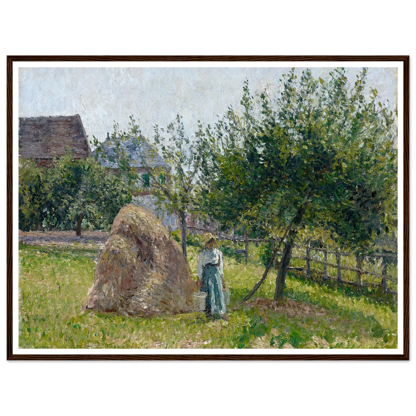 Apple Trees in Eragny, Sunny Morning (1903) Art Print | Camille Pissarro-Quipham Collections