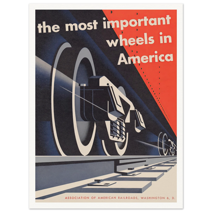 The most important wheels in America (1952) Art Print | Joseph Binder-Quipham Collections