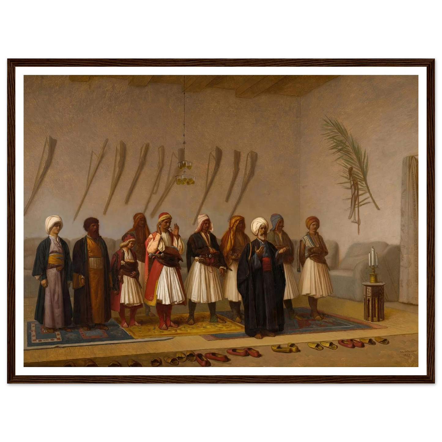 Prayer in the House of the Arnaut Chief (1857) Art Print | Jean Leon Gerome-Quipham Collections
