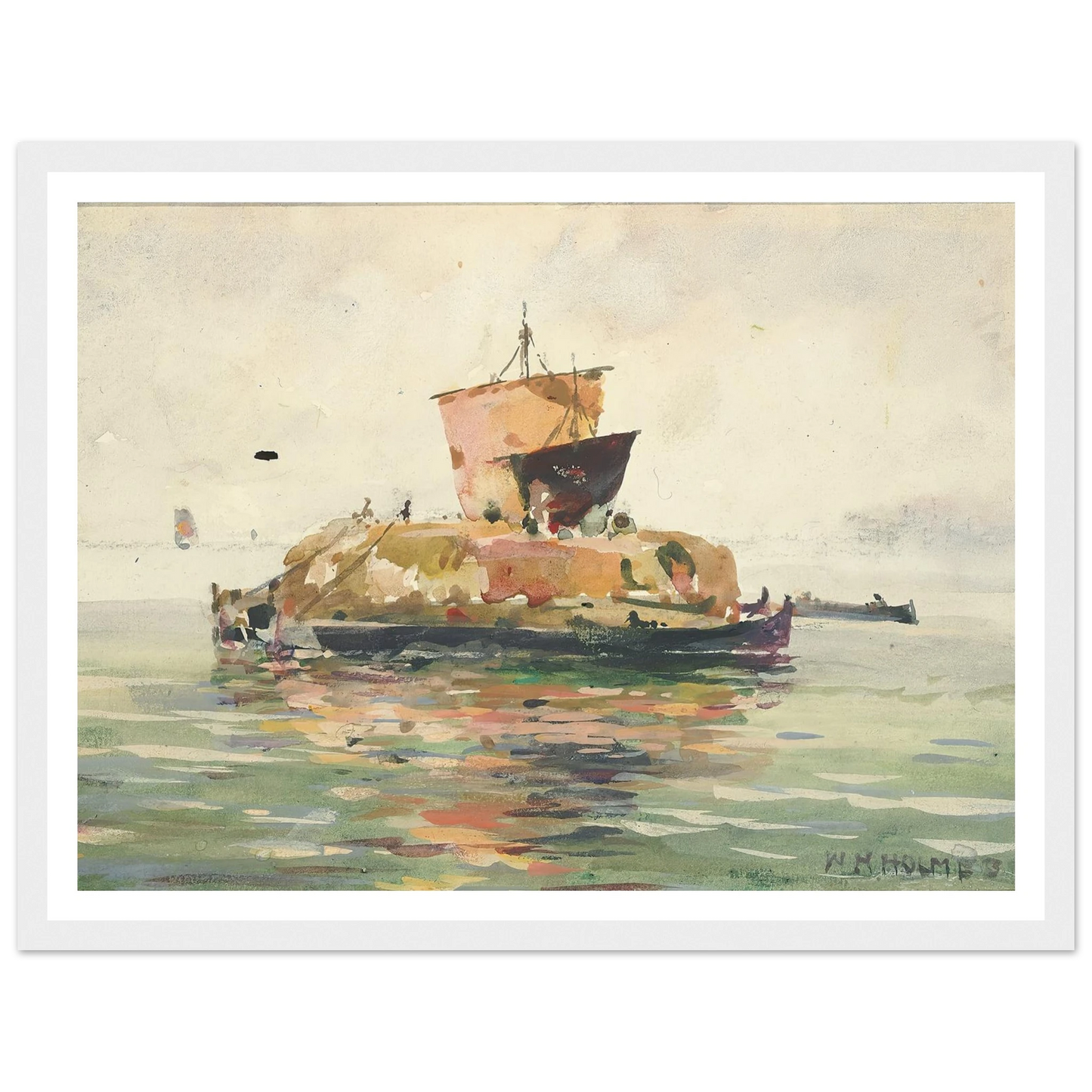 Venetian Freight Boats Art Print | William Henry Holmes-Quipham Collections