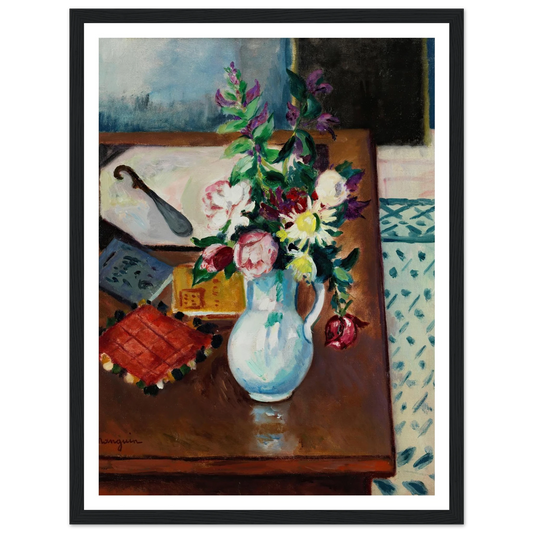 Coin de table, fleurs roses Art Print | Henri Manguin-Quipham Collections
