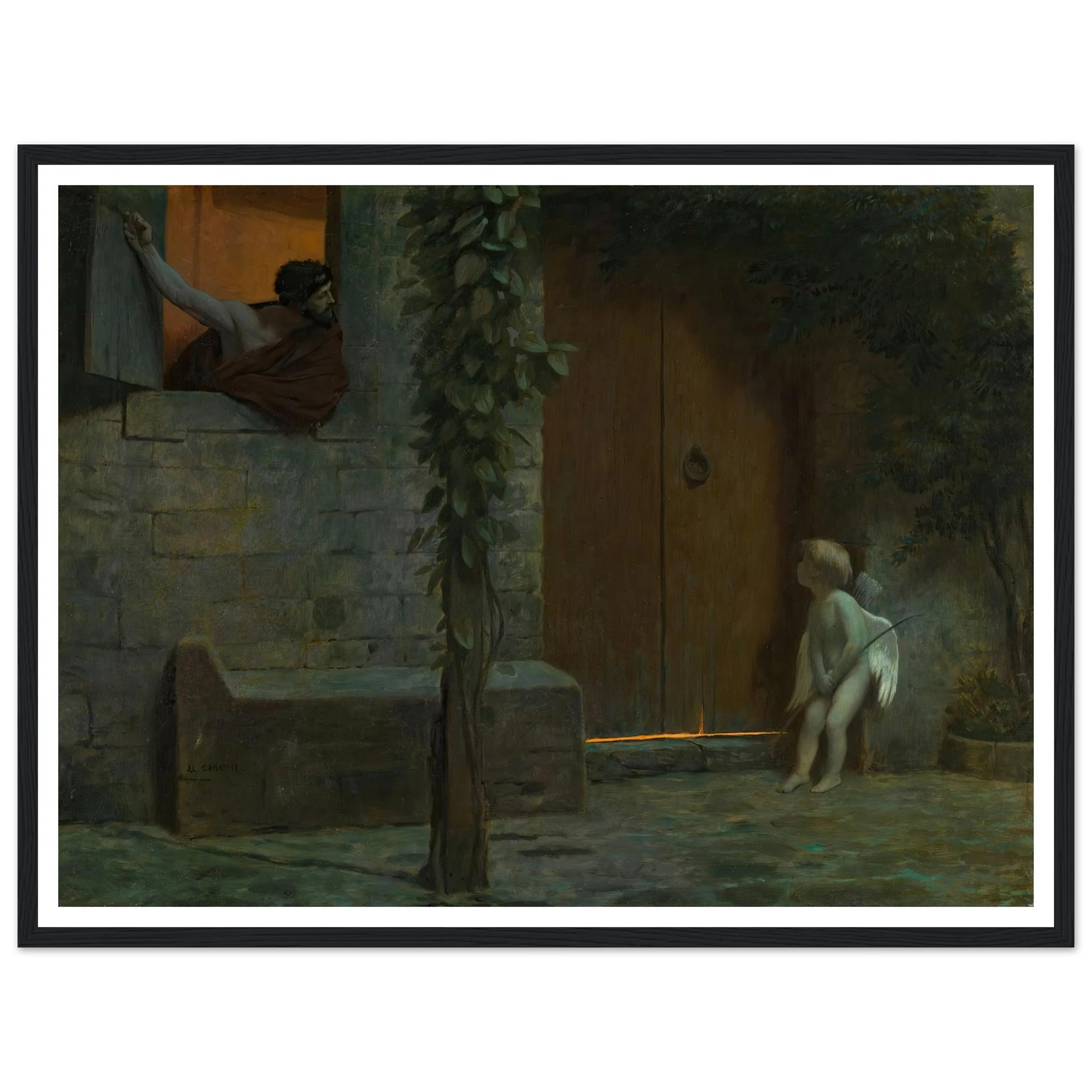 Cupid at the Door in a Rainstorm Art Print | Jean Leon Gerome-Quipham Collections