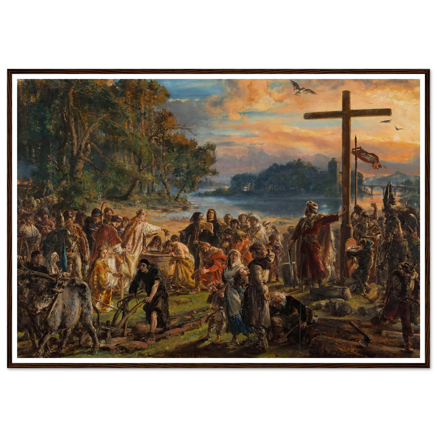 Adoption of Christianity, 965 AD, from the series “History of Civilization in Poland” (1889) Art Print | Jan Matejko-Quipham Collections