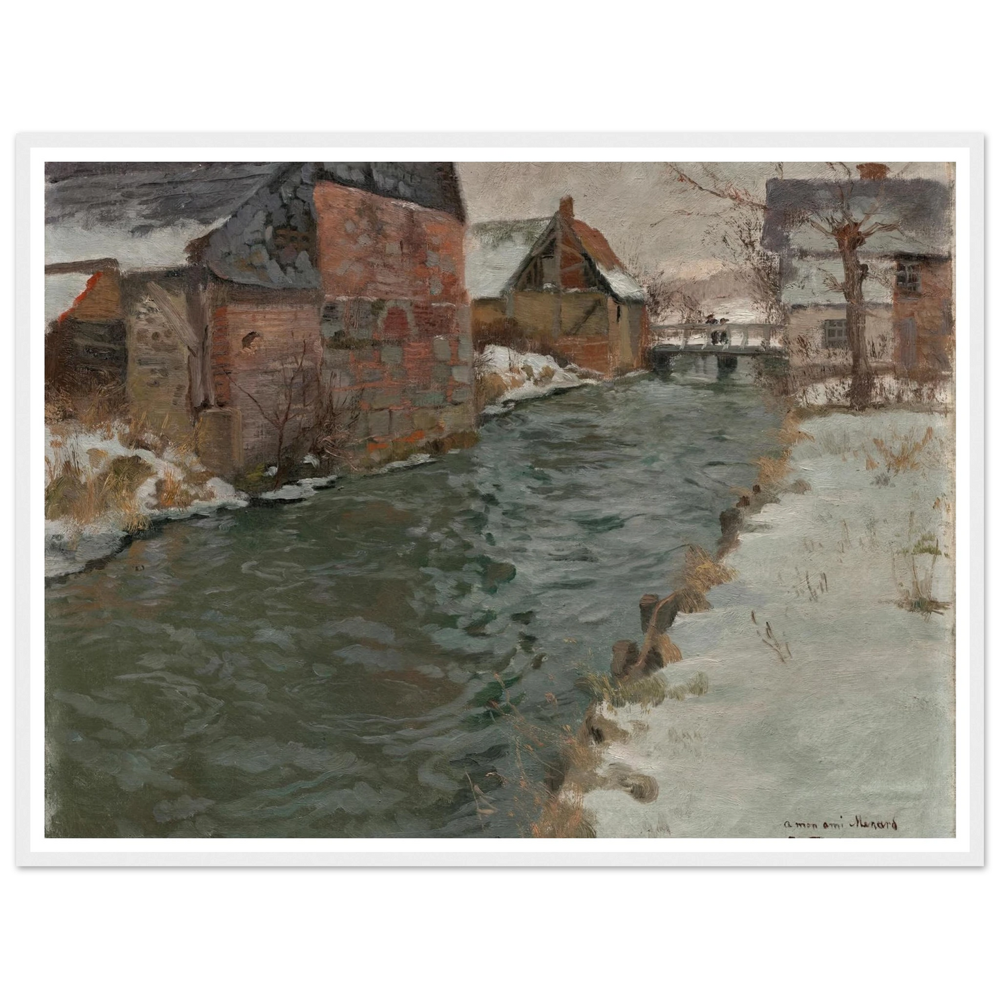 Hameau en bord de rivière (1895) Art Print | Frits Thaulow-Quipham Collections