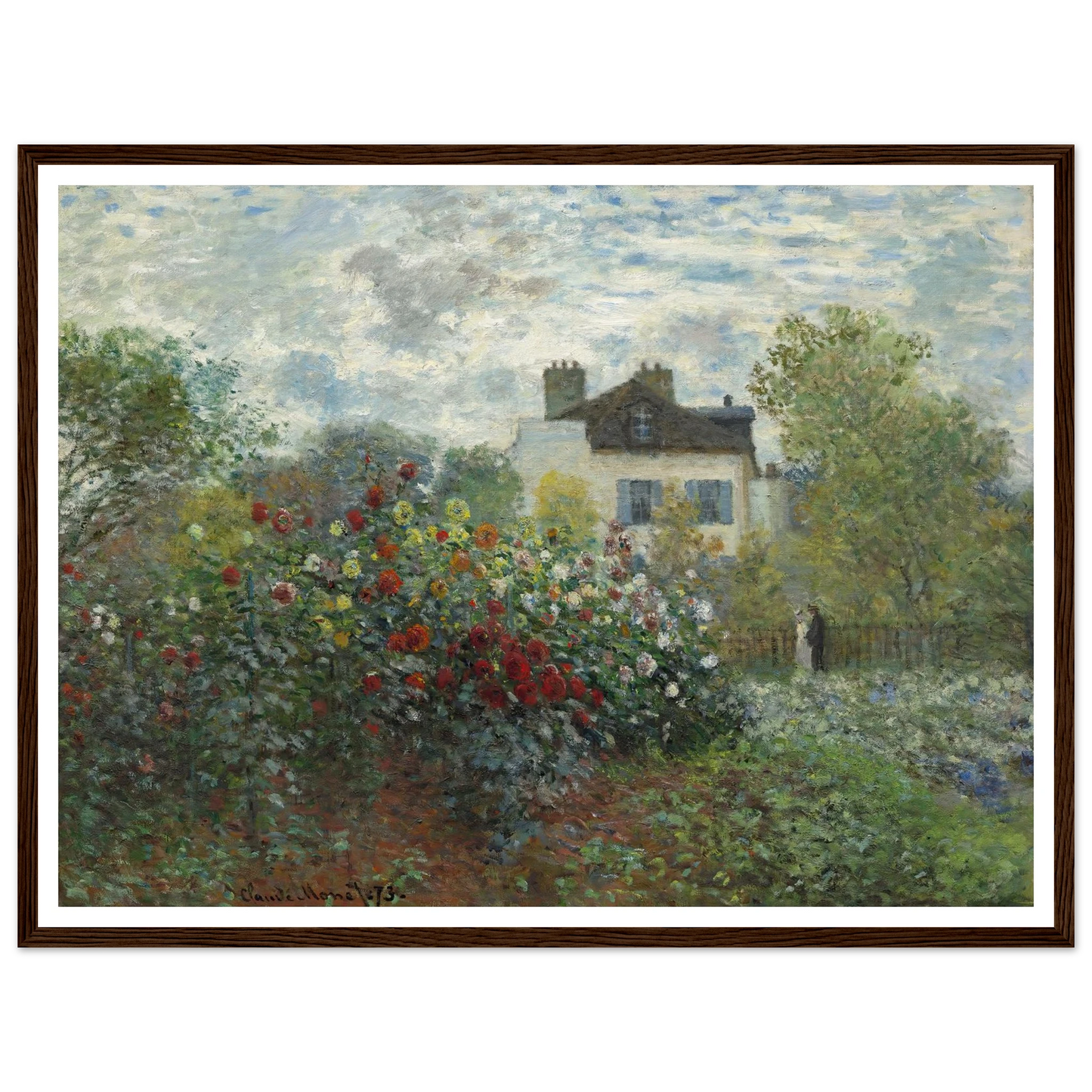The Artist’s Garden in Argenteuil (A Corner of the Garden with Dahlias) (1873) Art Print | Claude Monet-Quipham Collections