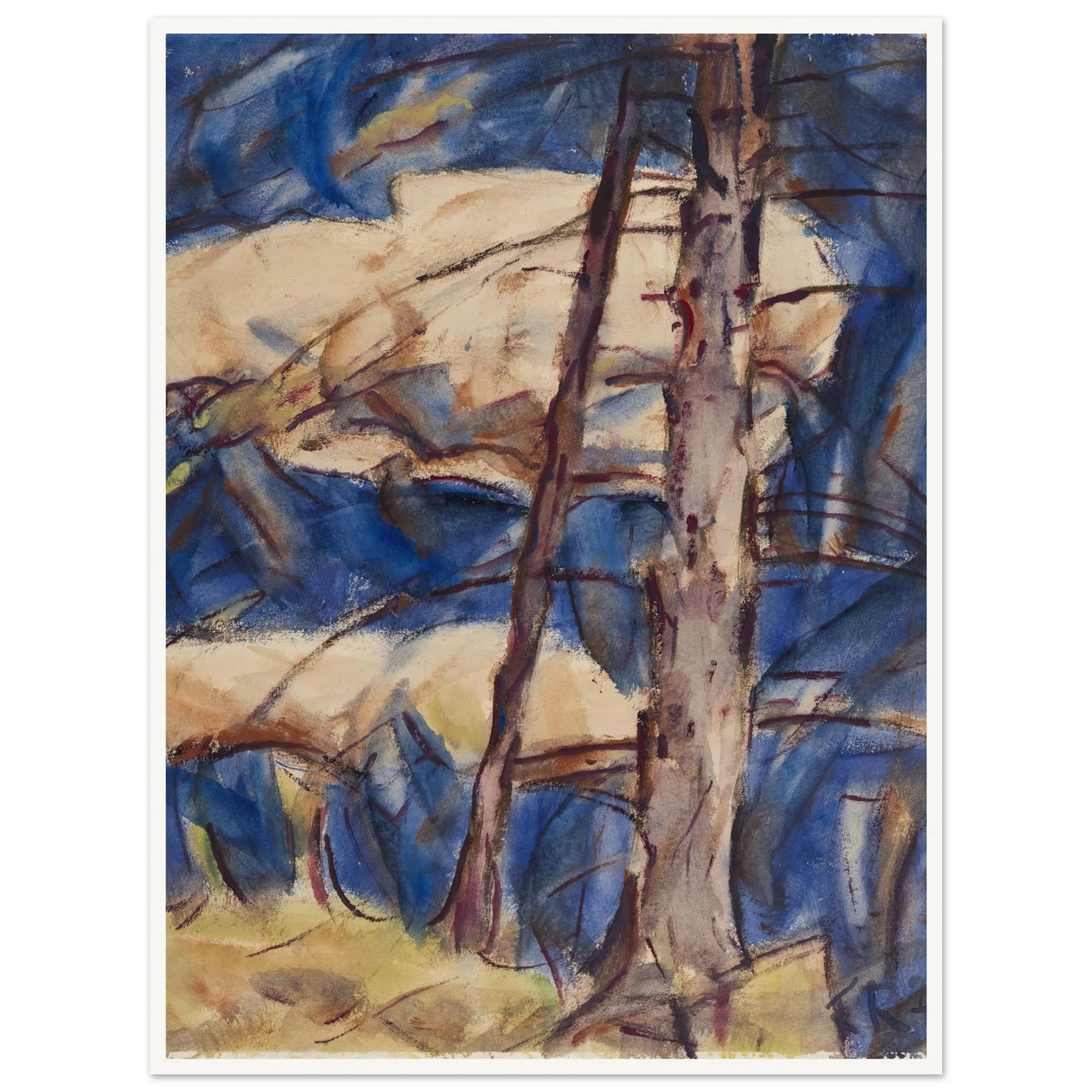 Bare Conifers (1921) Art Print | Christian Rohlfs-Quipham Collections