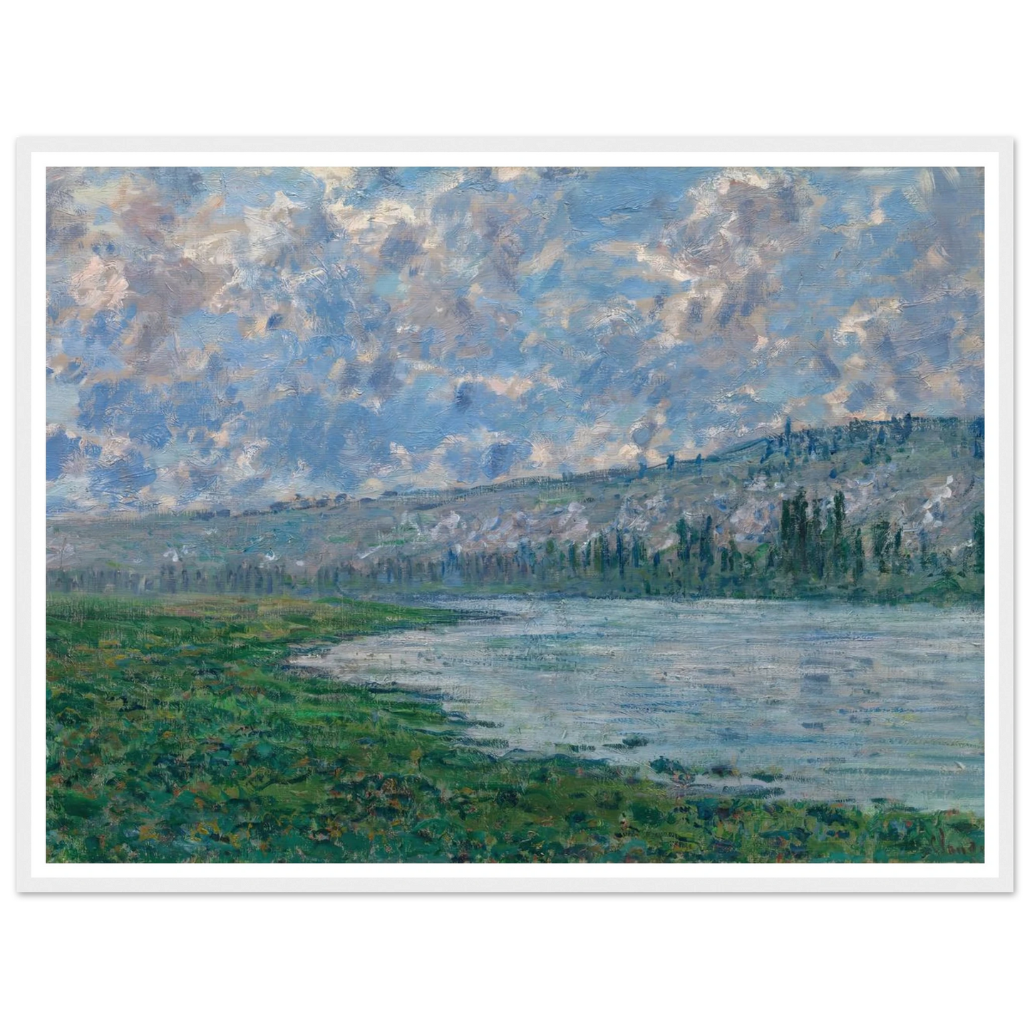 The Seine at Vétheuil (1880) Art Print | Claude Monet-Quipham Collections