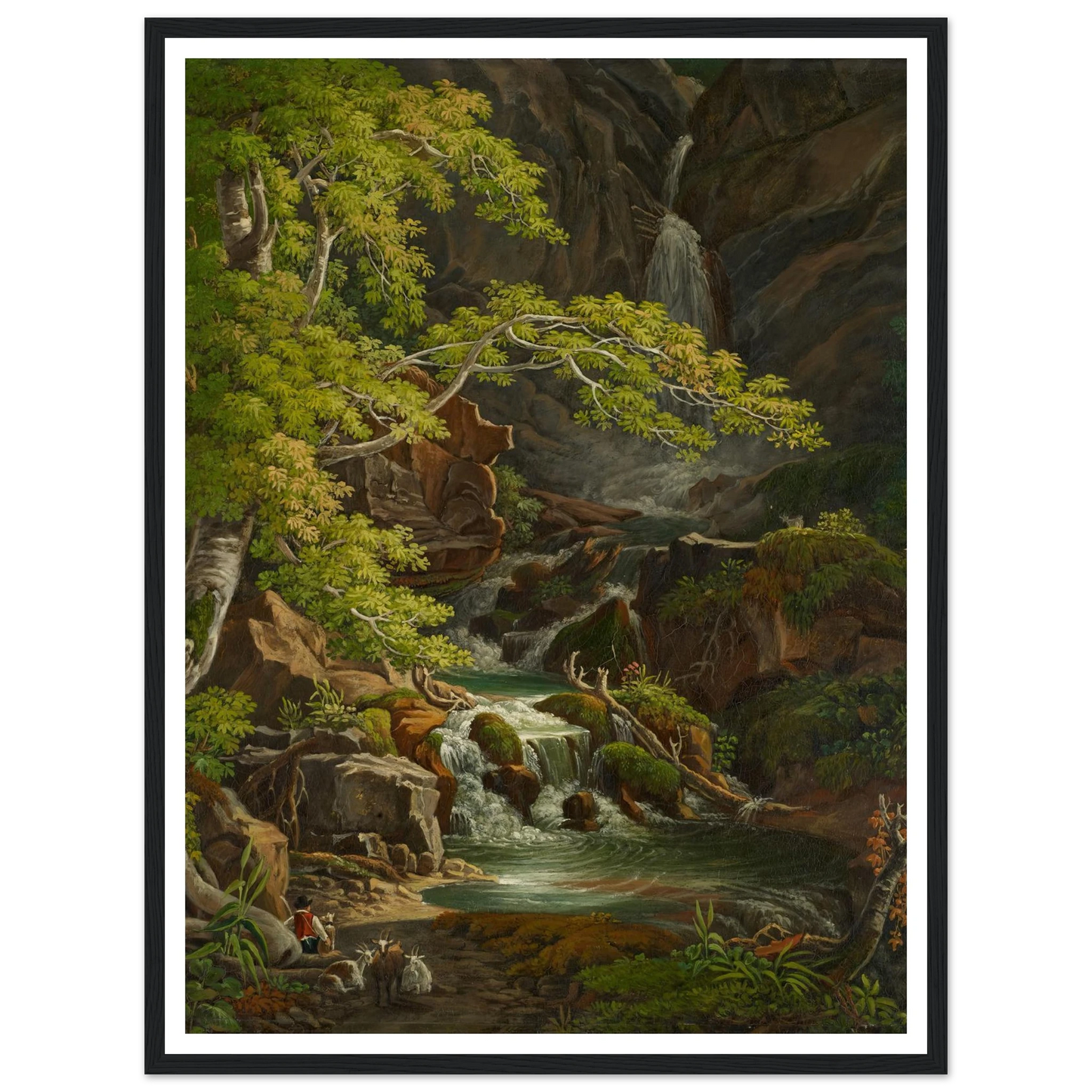 Waterfall in the Münster Valley Art Print | Peter Birmann-Quipham Collections