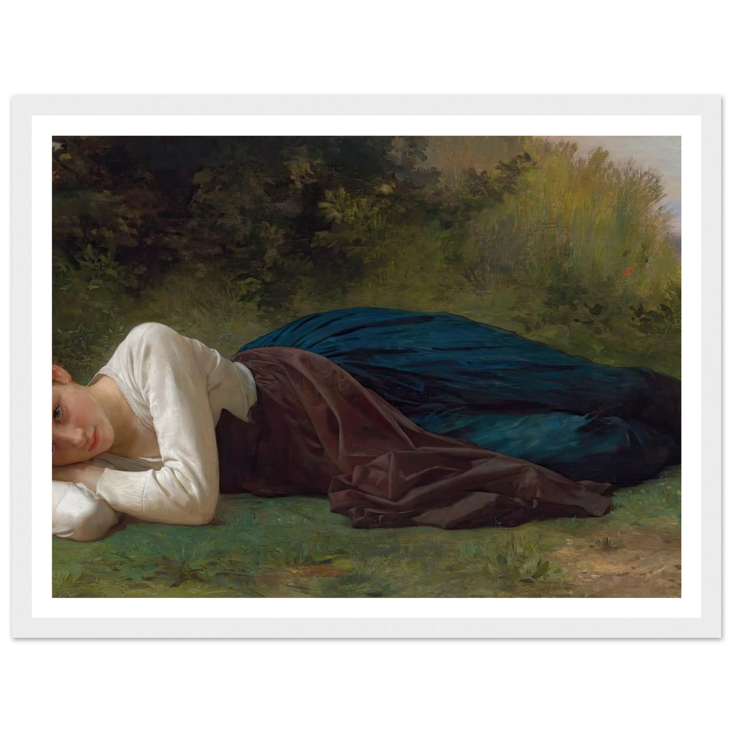 Le Repos (Jeune Fille Couchée) (1880) Art Print | William Bouguereau-Quipham Collections