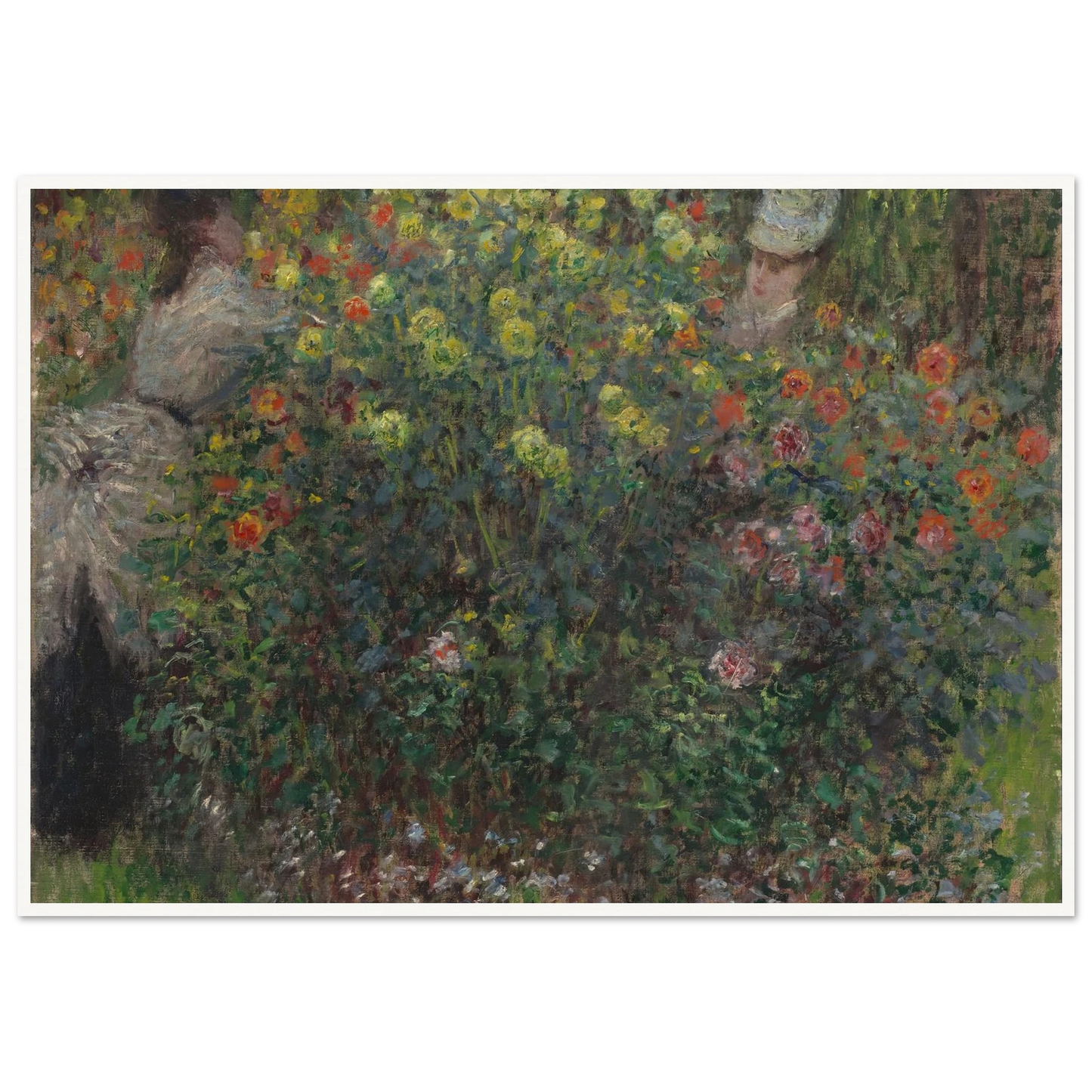Ladies in Flowers (1875) Art Print | Claude Monet-Quipham Collections